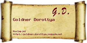 Goldner Dorottya névjegykártya